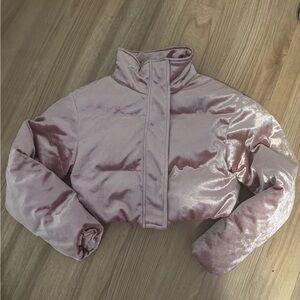 Shein velvet cropped coat